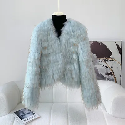 Winter 100% Raccoon Fur Coat Women's Luxury 2023 New Youth Fur Party Jacket Coat • $294.05