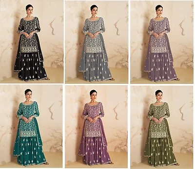 £42 • Buy Ready Made Kurti Plazzo Women Sharara Plazzo Indian Salwar Kameez Suit Designerb