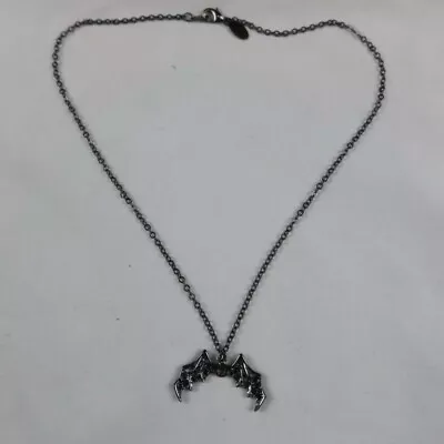 Vintage Vivienne Westwood Black Bat Wing Diamond Necklace No Orb Authentic • $195