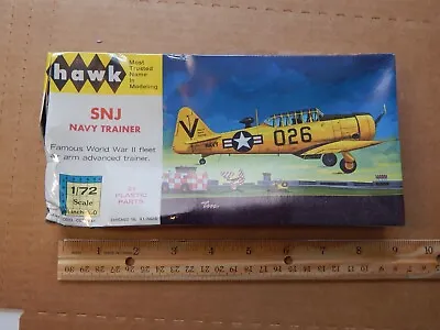 Vintage 1/72 Hawk SNJ Navy Trainer Kit # 609-60 Free Ship See Pics • $12