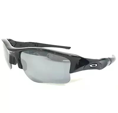 Oakley Sunglasses Flak Jacket XLJ 03-909 Black Wrap Frames With Mirrored Lenses • $199.99