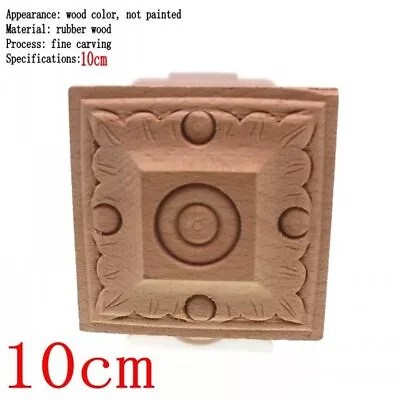 Flower Carving Natural Wood Appliques For Furniture Cabinet Unpainted Decal • $9.99