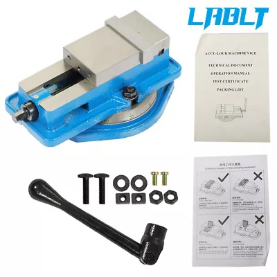 LABLT 3 Inch Milling Machine Lockdown Vise With 360 Swiveling Base Precision • $56.16