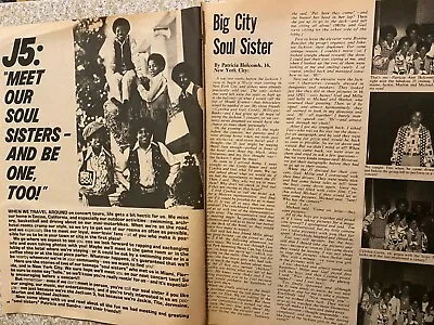 The Jackson Five Michael Two Page Vintage Clipping • $1.99