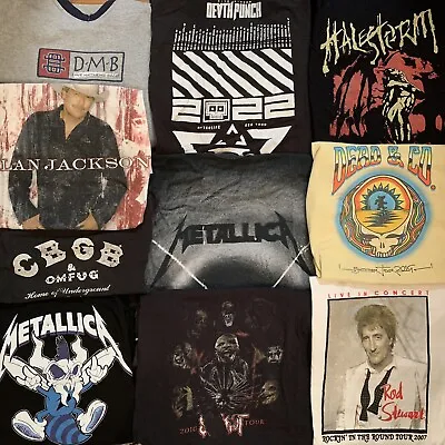 Rock Band T-Shirts Lot 10 Tour Concert Tees Resale Wholesale Dead Metallica CBGB • $116.66