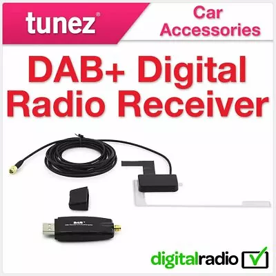 NEW DAB+ Digital Radio Tuner Antenna Receiver USB Tunez Android Head Unit Car KT • £32.65