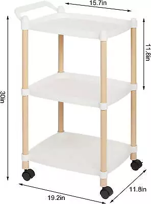 Wheeled Utility Cart 3-Tier Kitchen Rolling Cart Organizer • $31.87