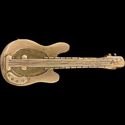 Brass Musicman Ernie Ball Stingray Electric Bass Guitar 1970s Vtg Belt Buckle • $34