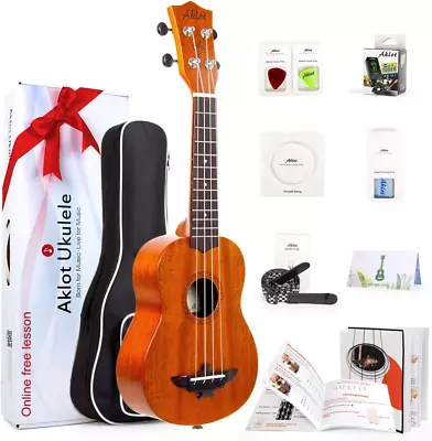 Soprano Ukulele 21 Inch Solid Mahogany Ukelele For Professional Player With Uke  • $77.99