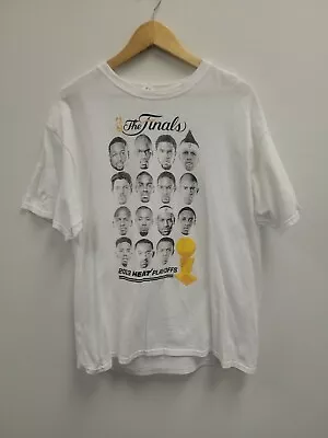Miami Heat 2013 NBA Finals Big Face Playoffs T-Shirt XL Lebron James Dwayne Wade • $9.99