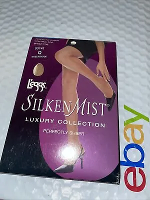$13.99 • Buy Leggs Silken Mist Pantyhose Q Control Top Perfectly SHEER NUDE Toe 93141 NIB