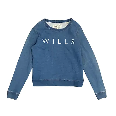 Size 8 - Jack Wills Ladies Pullborough Sweatshirt Indigo • £8