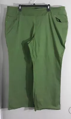 Woman's Woman Within Green Pullon Casual/career Pants.sz 26wp • $26