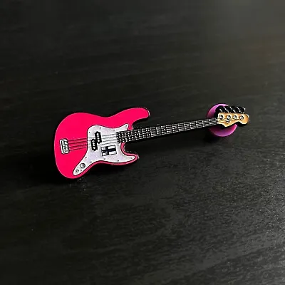Mark Hoppus Signature Fender Jazz Bass Soft Enamel Pin Hot Pink Tom DeLonge  • $12