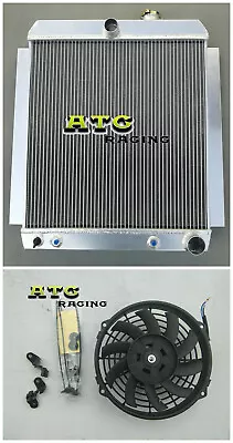 3 Row Aluminum Radiator + Fan For 53 52 51 Chevy Truck Pickup AT 1948-1954 • $220