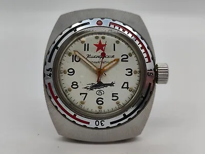 VOSTOK KOMANDIRSKIE AMFIBIA Bochka Barrel Soviet Diver Wristwatch USSR • $69