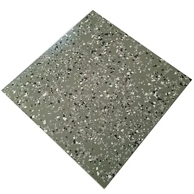 Green Dense Flecked Quartz Reinforced Vinyl Floor Tiles 300mm X 2mm Thick • £1.49