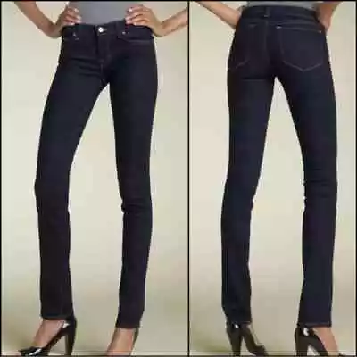 J Brand Jeans The Skinny Pencil Stretch Denim In Ink Dark Wash Mid Rise Size 28 • $25