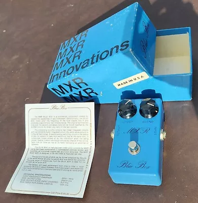 MXR MX-103 Script Blue Box 1974 All Original W BOX Dead MINT Octave Fuzz Octavia • $900