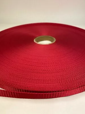 1/2 Inch Wide 15 Feet RED Lightweight Nylon Webbing Collars Leashes  • $10.99