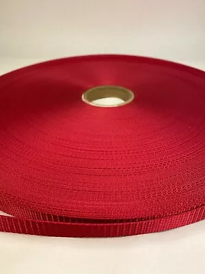 1/2 Inch Wide 15 Feet RED Lightwt Nylon Webbing Collars Leashes Abt 1mm Thick • $10.99
