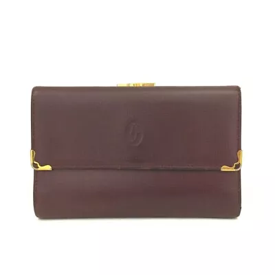 Must De Cartier Leather Trifold Wallet/9Y1391 • $1