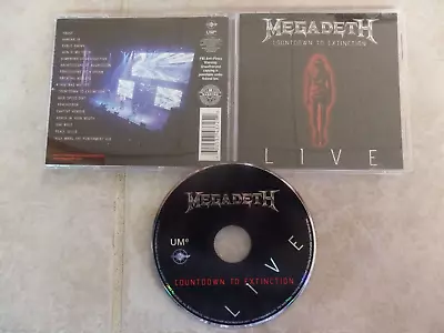 Megadeth Countdown To Extinction Live CD Hard Rock Heavy Metal Rare Out Of Print • $1.25