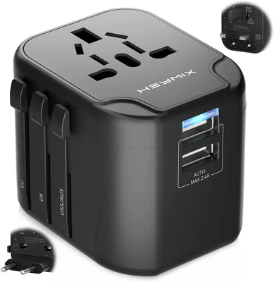 $15.28 • Buy HEYMIX Universal Travel Adapter USB, International Power Adapters Travel Plug, A