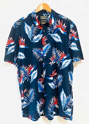 £9.99 • Buy HAWAIIAN Shirt, Colourful Tropical Print Shirt, Mens Print Shirt 2XL 50”, Beach