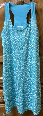 $17 • Buy Columbia Sportswear Teal Print Omni-Wick Advanced Evaporation Athleisure Dress L