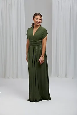 £30 • Buy Olive Green Multiway Bridesmaids Dress - Small