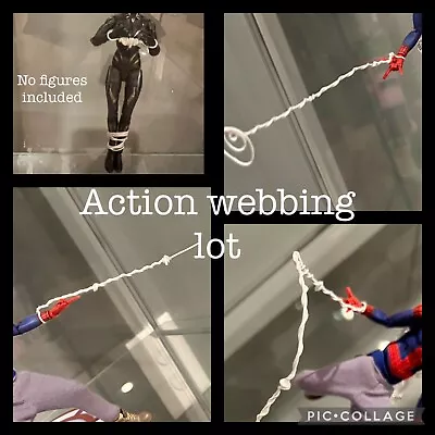 10x Custom ACTION Spider-man Web Effect Accessories Marvel Legends Mezco Mafex • $11.99