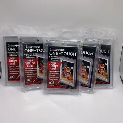 Ultra Pro One-Touch Thick Card 100pt Point Magnetic Card Holder - LOT Of 5 • $14.24
