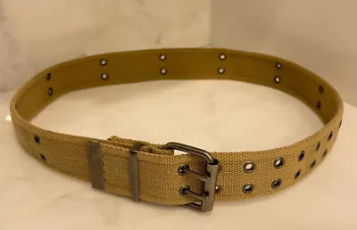 Canvas Web D Ring Belt Silver Buckle Military Style For Men & Women Size 28 • $9.99