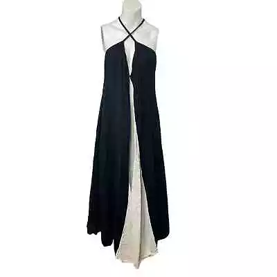 Mara Hoffman Miro Dress Women’s Large Black Cream Organic Cotton • $100