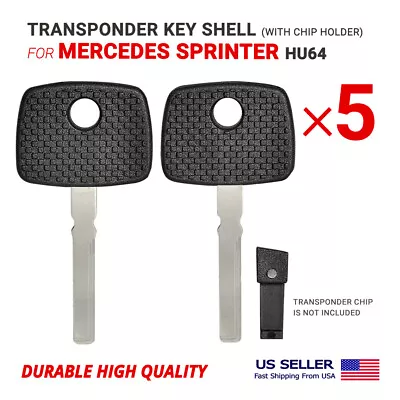  5x Transponder Key Shell For Mercedes Sprinter HU64 WIth Chip Holder • $12.95