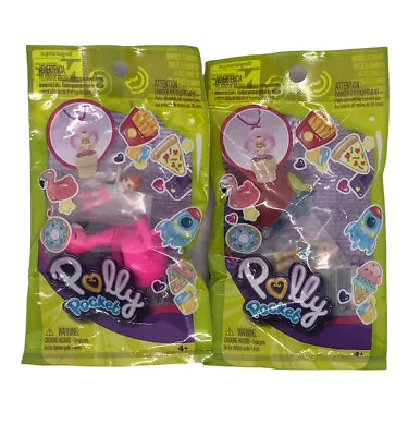 Polly Pocket Tiny Takeaway Jewelry Bags With Micro Doll Lot Of 2 • $26.98