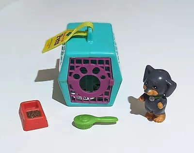 Vintage 1992 Littlest Pet Shop Ready To Go Pets Perky Pup With Cozy Crate • $45