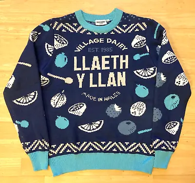 Medium 40  Inch Chest Village Dairy Llaeth Y Llan Ugly Christmas Jumper Sweater • £33.99