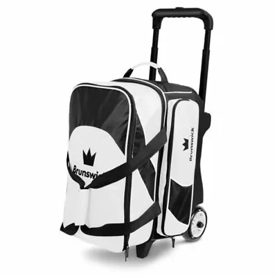 Brunswick Edge Double 2 Ball Roller White Bowling Bag • $104.95