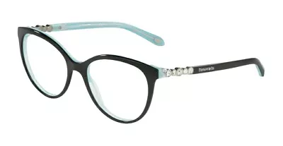 Tiffany & Co. Eyeglasses TF 2134B 8193 Black Striped W Crystals Frame 52 Mm • $376.74