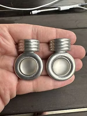 $49.99 • Buy Vintage Ben Amun Silver Tone Clip Cabochon Earrings