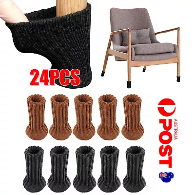 $15.29 • Buy 24pcs Knitted Table Chair Leg Socks Sleeve Floor Protector Furniture Feet Covers