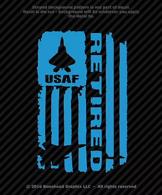 Military Retired AFR Distressed Flag XS-M Vinyl Decal Combat Veteran Sticker • $4.49