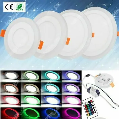 £7.98 • Buy ⭐⭐⭐⭐⭐ White RGB Dual Color LED Light Ceiling Recessed Panel Downlight Spot Lamp