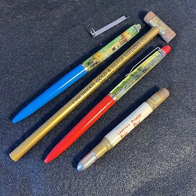 Unique Vintage Souvenir Ballpoint Pen & Pencil Lot Of 4 Nevada New York Ohio • $18