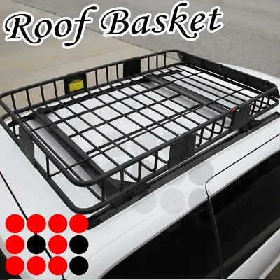 $135.99 • Buy 61  Roof Top Basket Cross Bars Mount Extension Cargo Rack Storage Carrier Fit VW