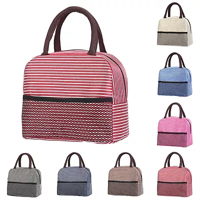 Lunch Bag Insulated Lunch Box Tote Bag For Women Adult Men Reusable Picnic Beach • £7.19