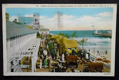 Atlantic City NJ Hawaiian Village Transplanted To Steel Pier 1920's • $2.28