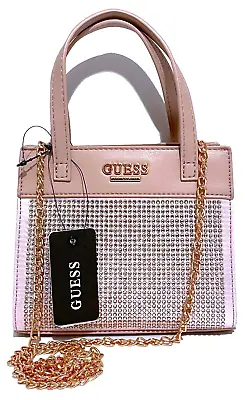 GUESS Taylor MINI TOTE & CROSSBODY SHOULDER BAG HANDBAG Pink • AUTHENTIC New NWT • $69.95
